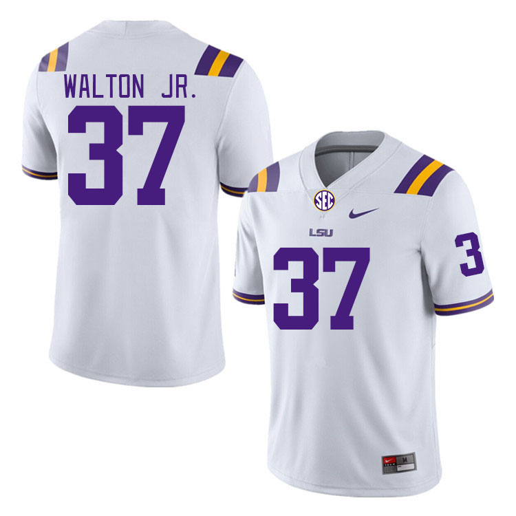 Men #37 Craig Walton Jr. LSU Tigers College Football Jerseys Stitched-White